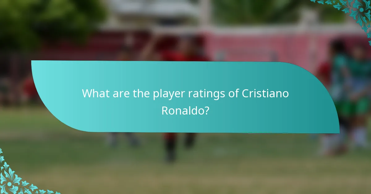 What are the player ratings of Cristiano Ronaldo?